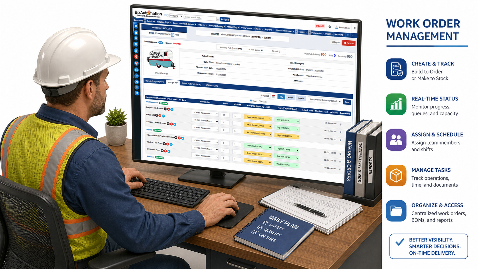 Automated Work Order Management and Production Lifecycle